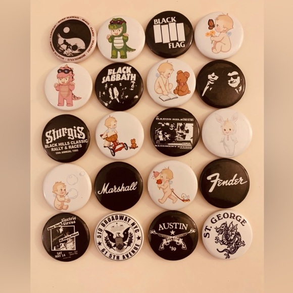 set of 44 brandy melville stickers and pins - Picture 4 of 4